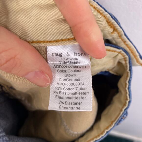 Rag & Bone Maya High Rise Crop Flare Jeans in Stowe Size 24 - Picture 10 of 10